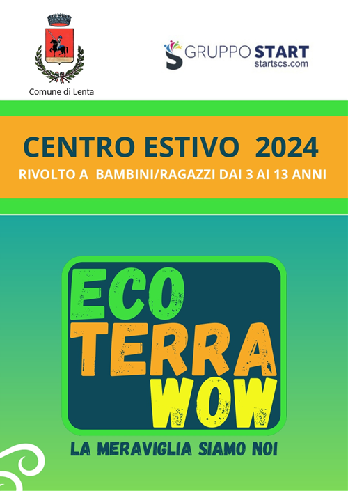 Centro Estivo 2024 - ECO TERRA WOW - LA MERAVIGLIA SIAMO NOI